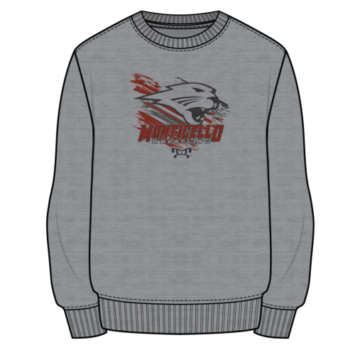 Monticello Sublimated Decal Grey Crewneck