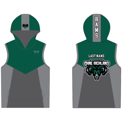 Pine Richland Wrestling Club Sleeveless Sublimated Hoodie