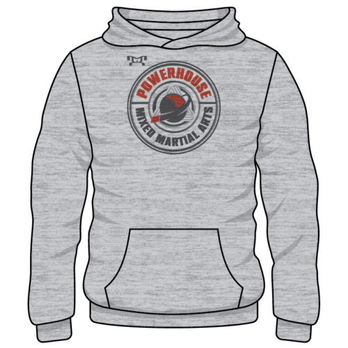 Powerhouse MMA Custom Sublimated Decal Grey Hoodie