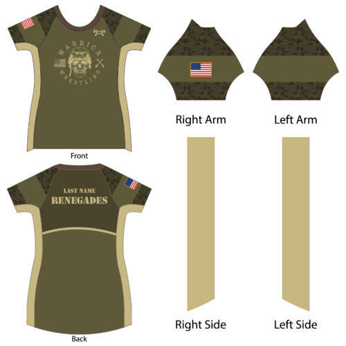 Warrior Wrestling PA Custom Womens Compression Shirt 2023