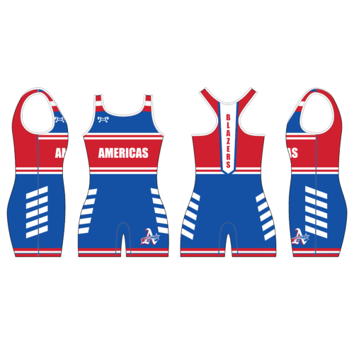 Americas HS Custom Red & Blue Women's Singlet