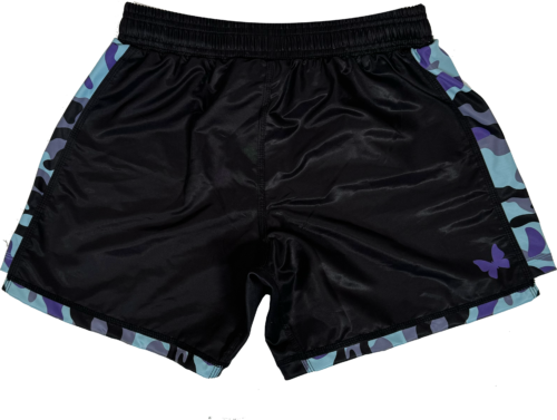Women's Azure Camo Fight Shorts - Image 2