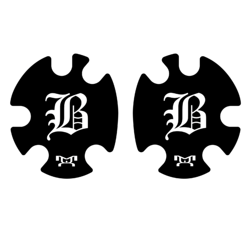 WRESTLING - Brownsville Area WHITE B script Head Gear Decal 2023