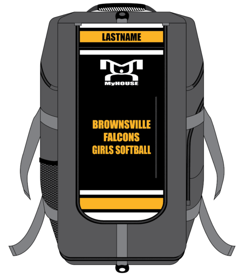 GIRLS SOFTBALL - Brownsville Area Custom Hybrid Gear Bag (PLEASE ALLOW 6-8 WEEKS***)