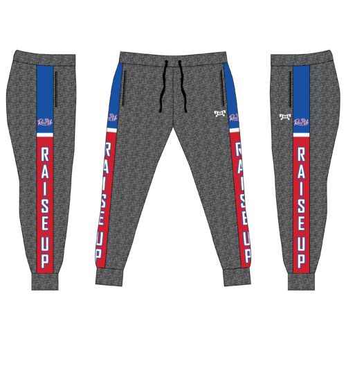 RAISE UP WRESTLING Custom  Joggers  (Heathered fabric may vary in color & texture)