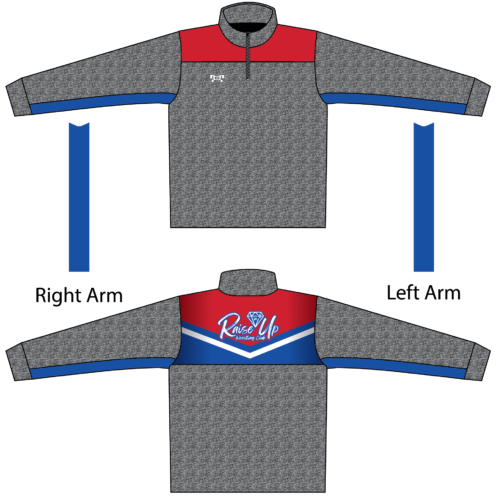 RAISE UP WRESTLING Team Green Elementary Heathered Quarter Zip  (Heathered fabric may vary in color & texture)