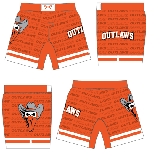 Outlaws Wrestling Custom 6" Fight Shorts