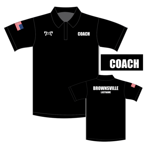 Brownsville Area Team Store MEN'S BLACK Custom Polo
