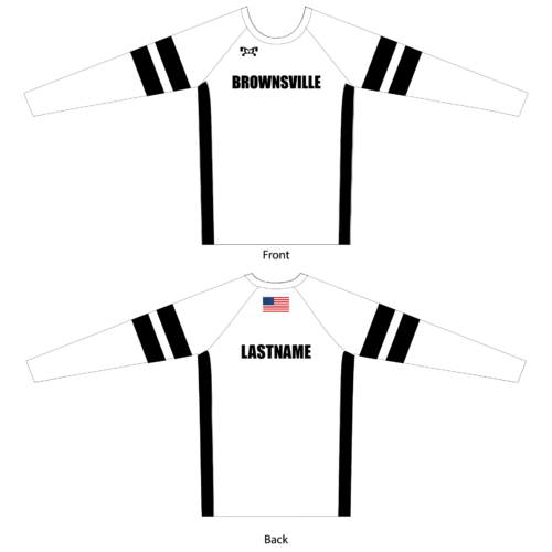 Wrestling- Brownsville Area Team Store Custom WHITE Long Sleeve Compression Shirt