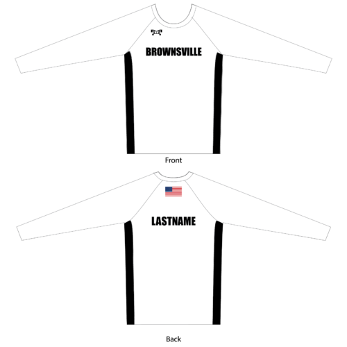 Brownsville Area Team Store Custom WHITE Long Sleeve Compression Shirt