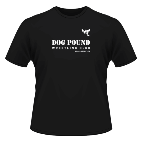 DOG POUND WRESTLING Custom Black Heat Press T Shirt