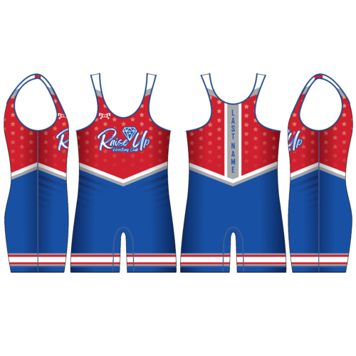 RAISE UP WRESTLING Men's Royal Singlet