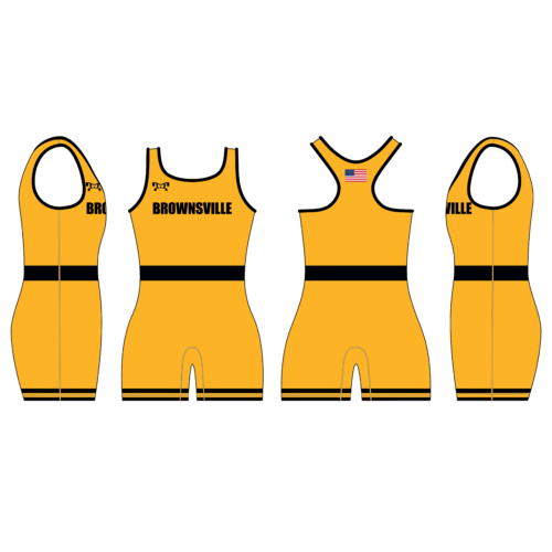 WRESTLING - Brownsville Area Gold Custom Women's Singlet