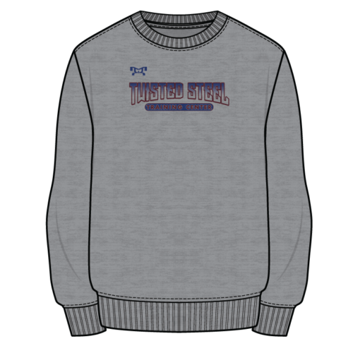 TRAINING CENTER- Twisted Steel Sublimated Decal Grey Crewneck