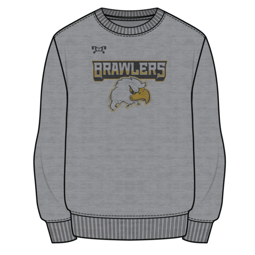 Bordertown Brawlers Sublimated Decal Grey Crewneck 2025