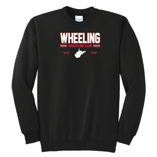 Greater Wheeling Wrestling Club Heat Press Black Crewneck
