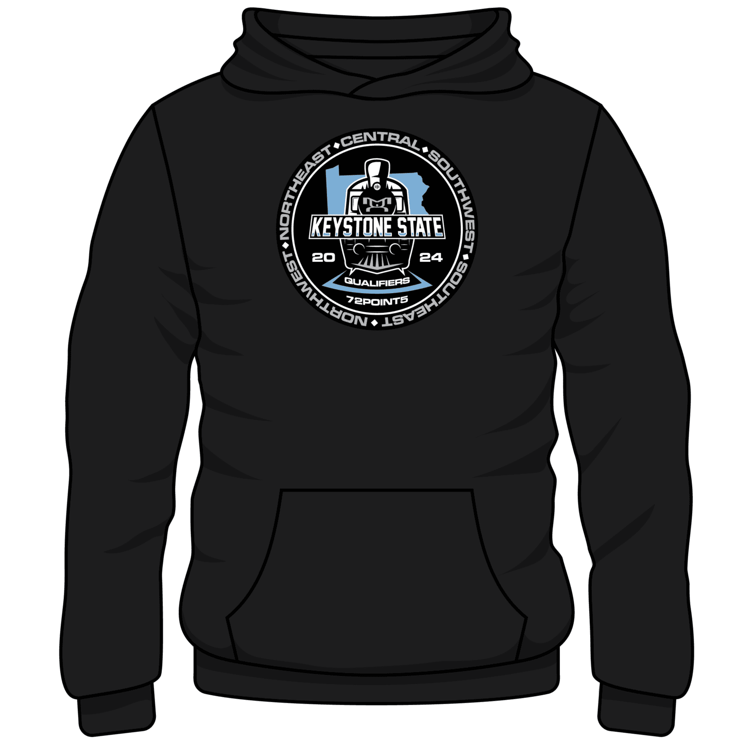 Keystone State Qualifier 2024 HeatPress Black Hoodie MyHOUSE Sports Gear