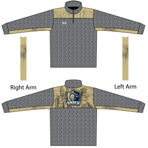 KNOCH WRESTLING Heathered Quarter Zip 2024  (Heathered fabric may vary in color & texture)