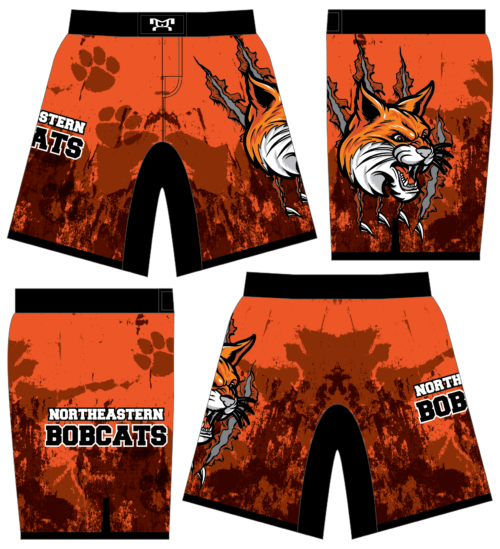 Northeastern Bobcats Custom Fight Shorts 2024