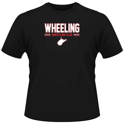 Greater Wheeling Wrestling Club Custom Black Heatpress T-Shirt