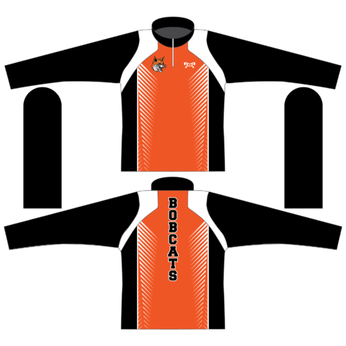 Northeastern Bobcats Custom Bobcats going down back Quarter Zip 2024