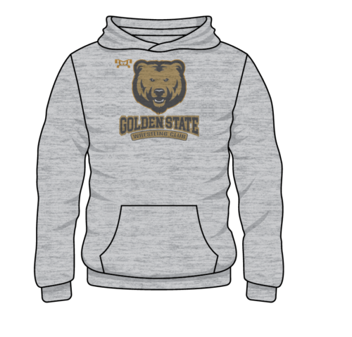 Golden State Wrestling Club Custom Sublimated Decal Grey Hoodie