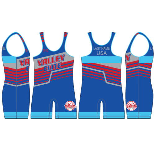 Valley Elite Mat Club Blue Singlet