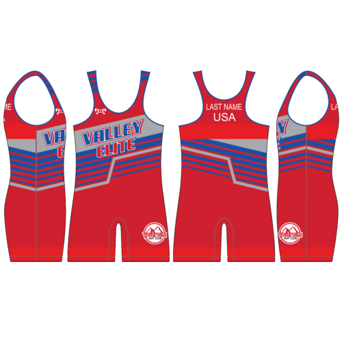 Valley Elite Mat Club Red Singlet