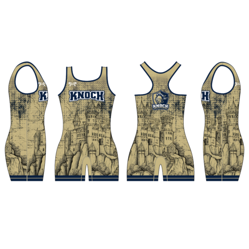 KNOCH WRESTLING Custom Women's GOLD Singlet 2024