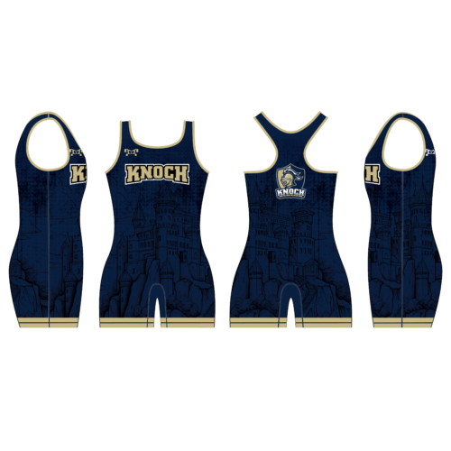 KNOCH WRESTLING Custom Women's NAVY Singlet 2024