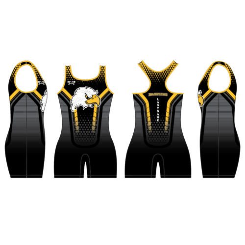 Bordertown Brawlers Custom Black & Gold Women's Singlet 2024