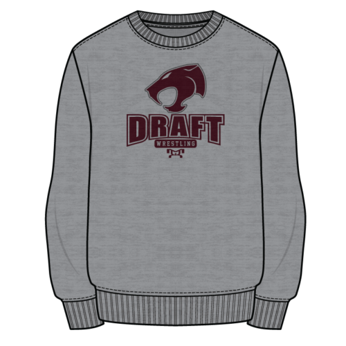 Thunder Cat Wrestling Sublimated Decal Grey Crewneck