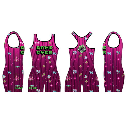 Next Level Wrestling Game Over Pink Custom Women's Singlet 2024