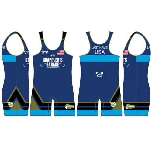 Grapplers Garage Blue Singlet