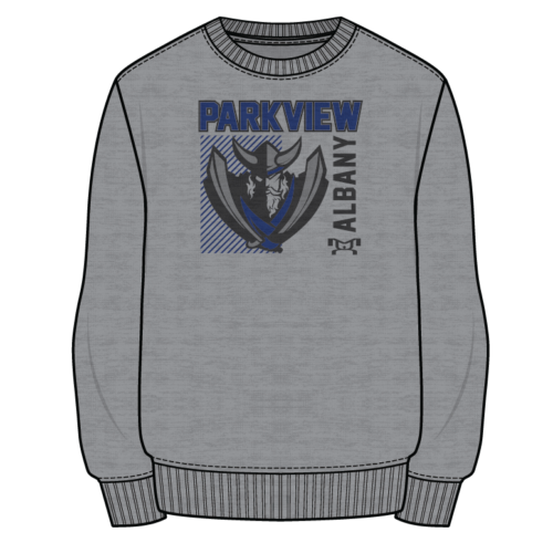 Parkview Wrestling Sublimated Decal Grey Crewneck