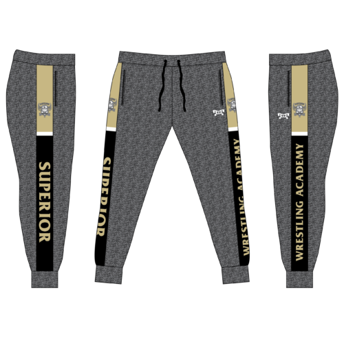 Superior Wrestling Academy Custom Joggers (Heathered fabric may vary in color & texture)