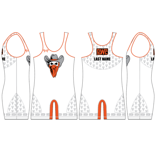 Outlaws Wrestling White Logo Singlet