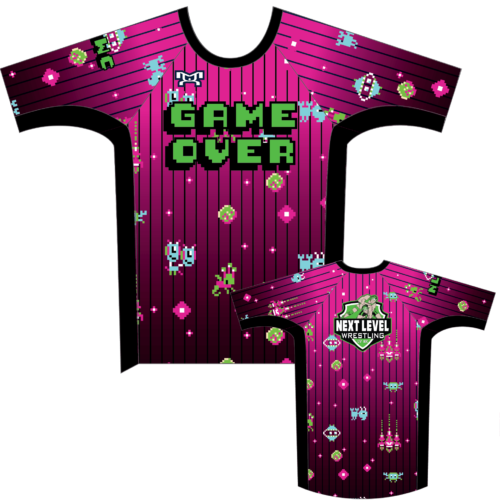 Next Level Custom Men's Pink Game Over Compression Shirt