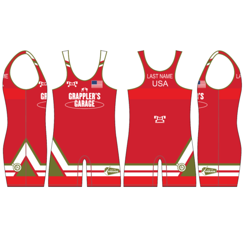 Grapplers Garage Red Singlet