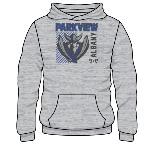 Parkview Wrestling Custom Sublimated Decal Grey Hoodie