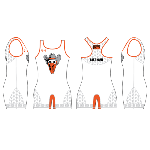 Outlaws Wrestling White Logo Women's Singlet 2024