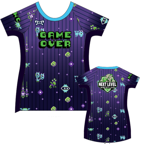 Next Level Custom Womens Purple Game Over Compression Shirt