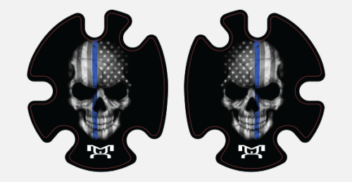 Midnight Rebel Skull Headgear Decal