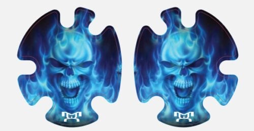 Blue Phantom Skull Headgear Decal