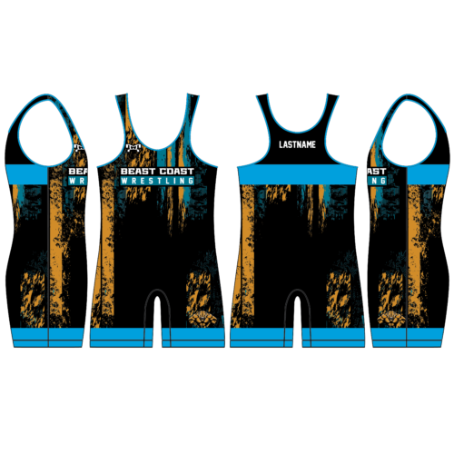 Beast Coast Wrestling Club Blue Freestyle Singlet