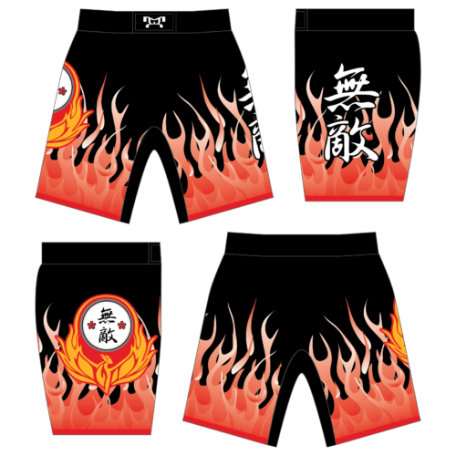 Phoenix Martial Arts  Custom Fight Shorts With Fire 2024