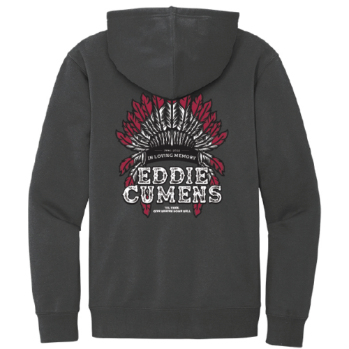 Eddie Cumens Charcoal Hoodie - Image 2