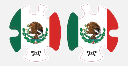 Mexican Flag Headgear Decal