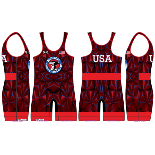 Patriots Wrestling Club Red Custom Men's Singlet 2024