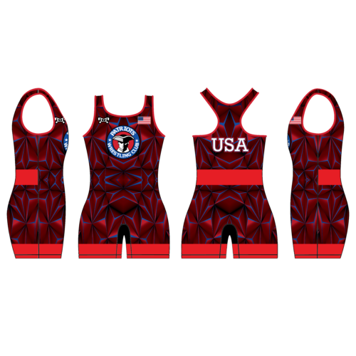 Patriots Wrestling Club Red Custom Women's Singlet 2024